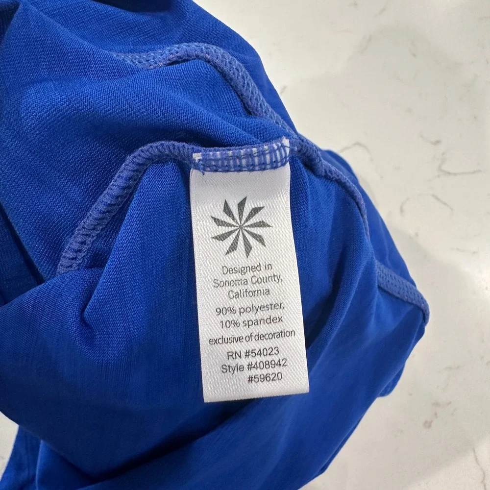 Athleta Womens Royal Blue Racerback Performance Workout Yoga Tank Top XS 408942